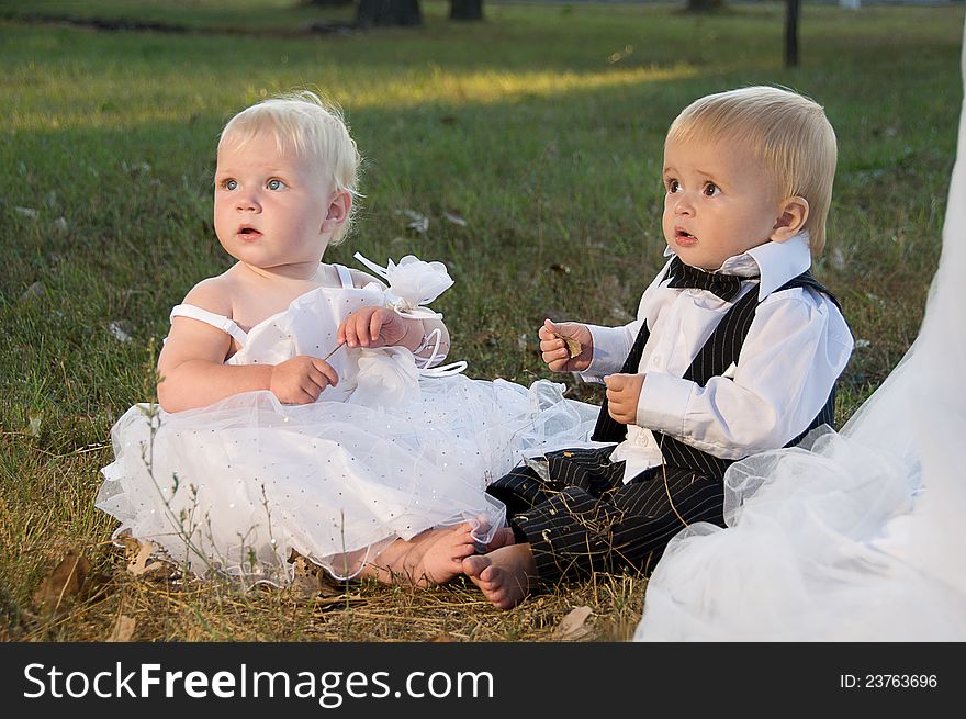 Children Dressed As Bride And Groom