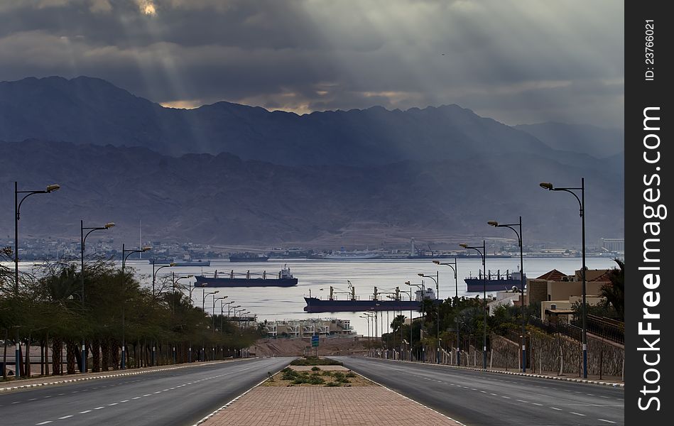 Eilat and Aqaba are the biggest marine ports in the Red Sea basin. Eilat and Aqaba are the biggest marine ports in the Red Sea basin