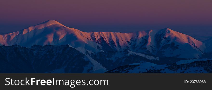 Mountains in the evening. Caucasus
