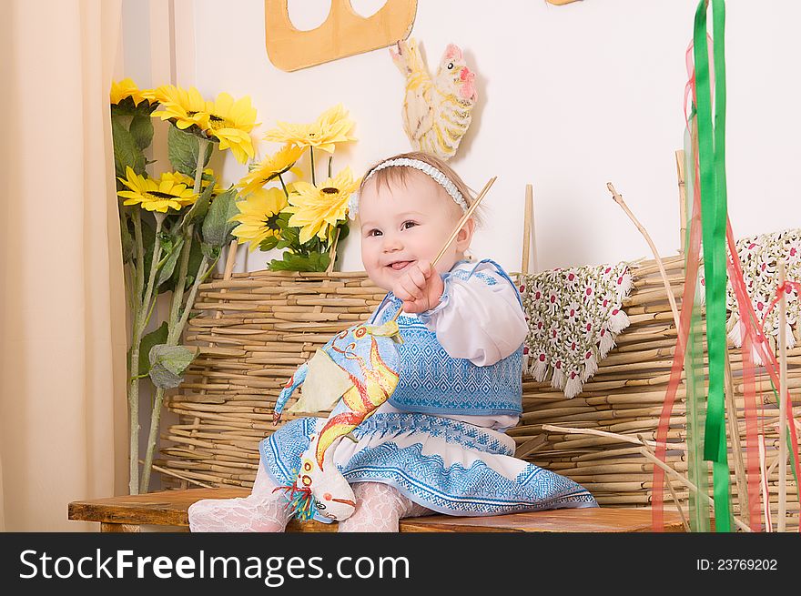 Children In Ukrainian National Costume