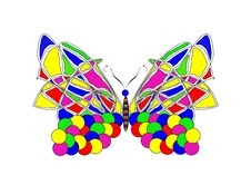 Psychedelic Butterfly Stock Photo