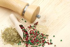 Peppercorn, Sesame, Dried Herbs Stock Photo Peppercorn, Sesame, Dried Herbs Stock Photo