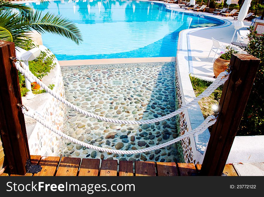 Swimming pool at the luxury hotel. Swimming pool at the luxury hotel