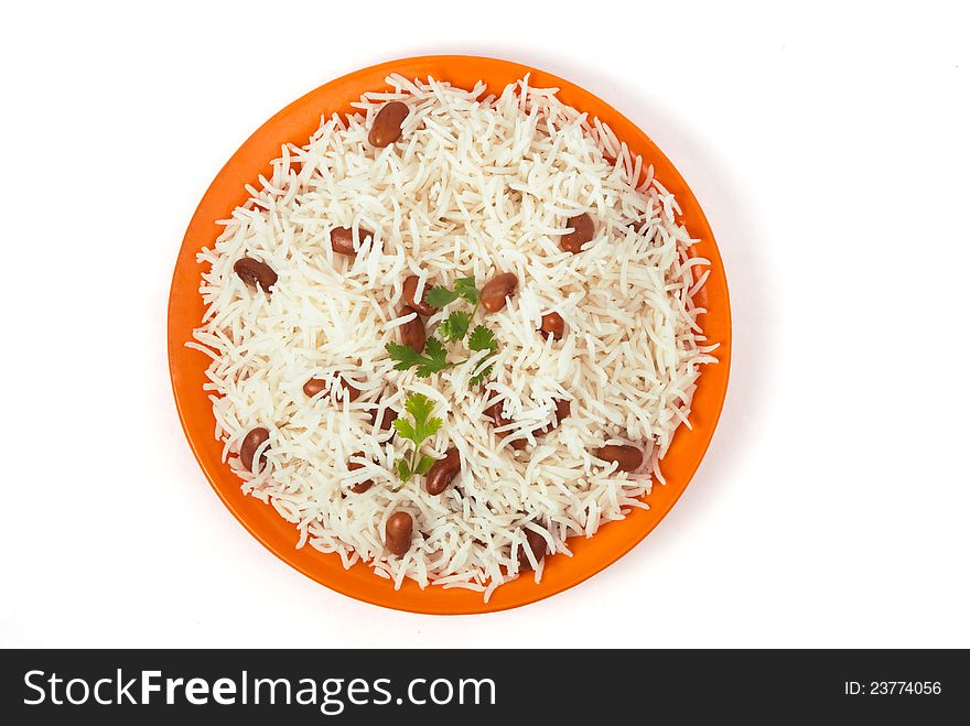 Full plate basmati rice pulao. Full plate basmati rice pulao