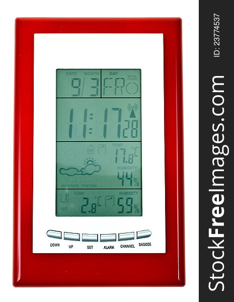 Home weather station isolated on white background. Home weather station isolated on white background