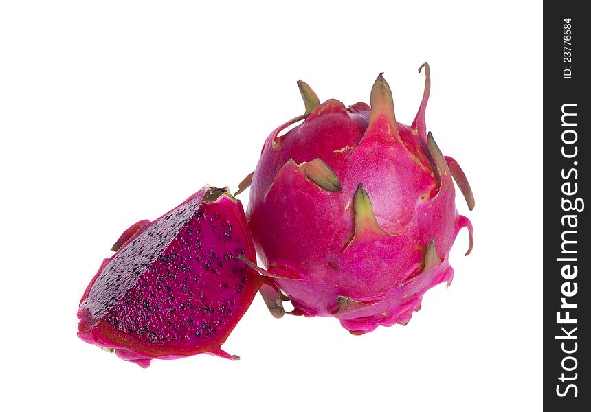 Dragon fruit isolated on white background. Dragon fruit isolated on white background