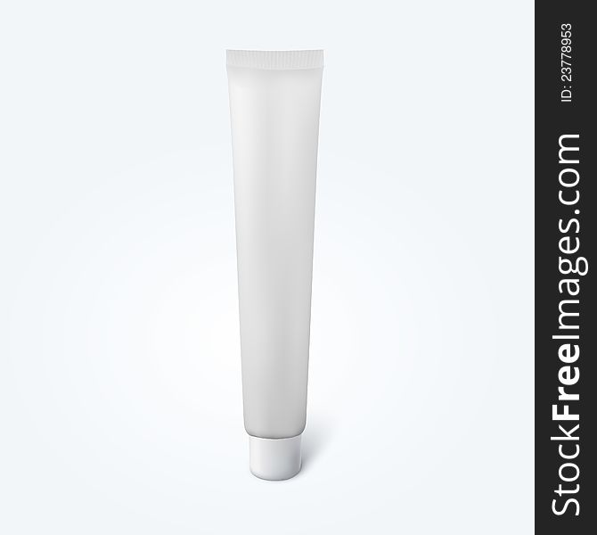 Realistic blank thin cosmetic tube