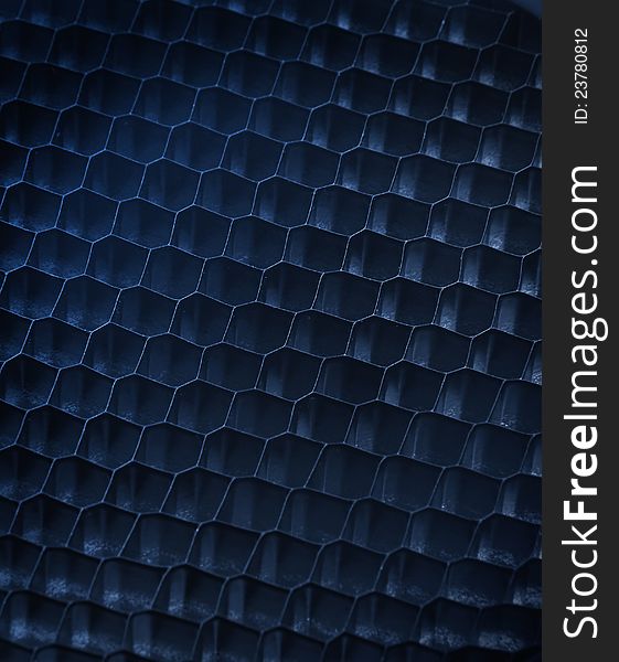 Abstract blue metal grid background