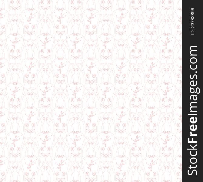 Seamless Dots And Floral Pattern