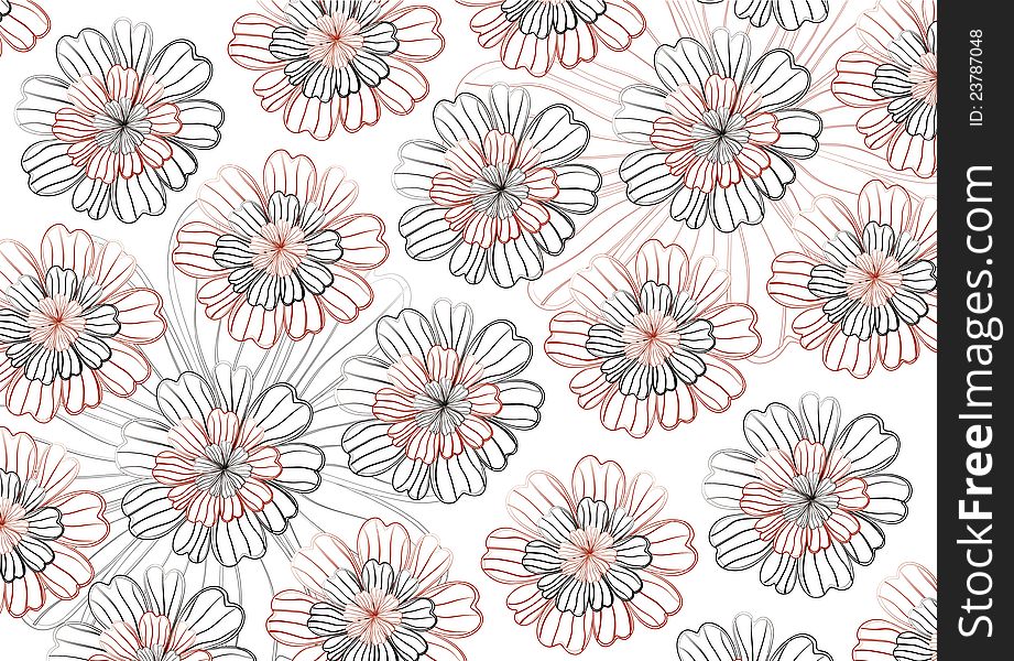 Flower abstract pattern background illustration. Flower abstract pattern background illustration