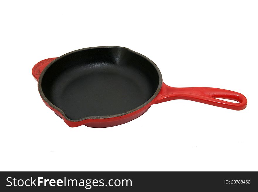 A small kitchen pan on a white background