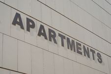 Apartments Sign Royalty Free Stock Photography