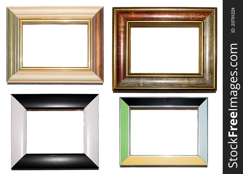 Four frames on a white background. Four frames on a white background