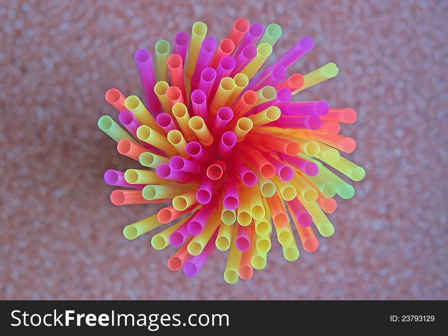 Colored flexible straws