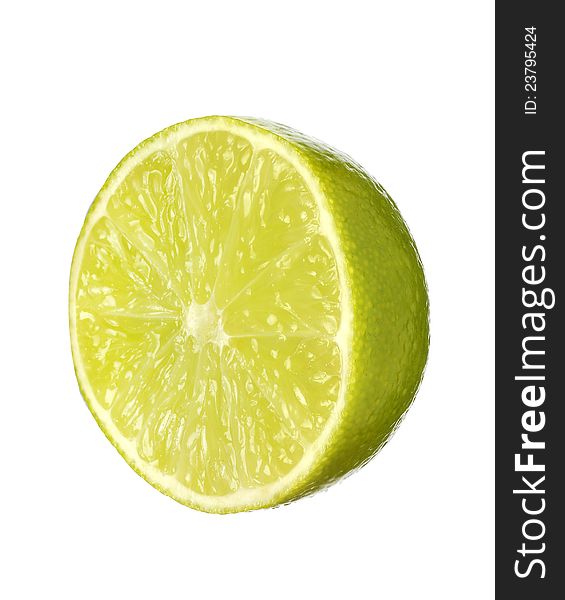 Isolated Fruit On White,a Lime