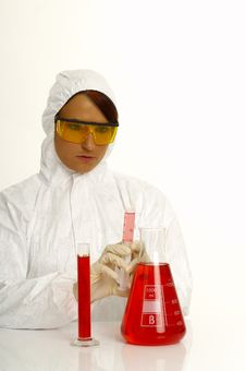 Beautiful Female Scientist Stock Photography