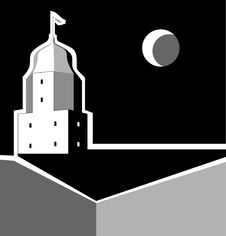 Tower&moon Stock Photos