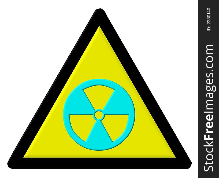 3D computer Icon - RadioActive illustration