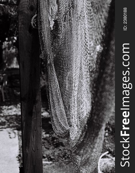 Image of a fishing net. Image of a fishing net