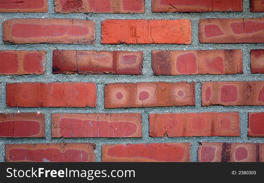 A portion of a Red Brick Wall