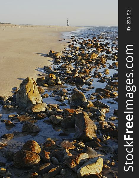 Rocks and seashore at low tide. Rocks and seashore at low tide