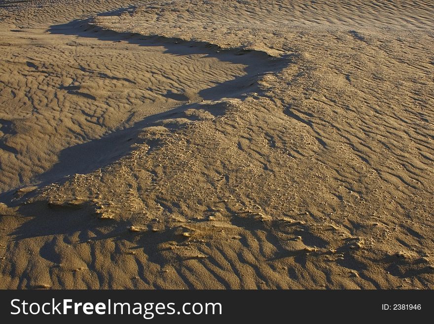 Wind crafted sand at the coast. Wind crafted sand at the coast