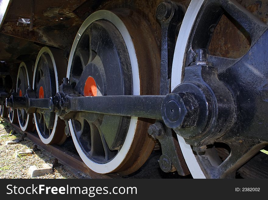 Old train wheels