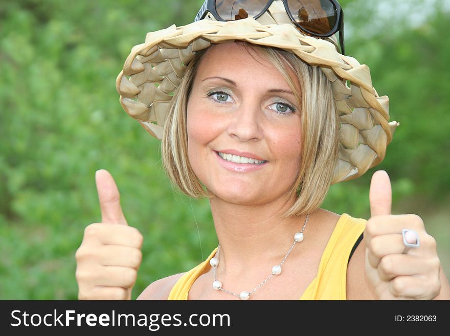 Summer Girl With Sun Glasses