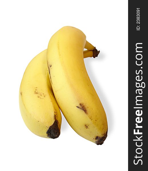 Bananas isolated on white (clipping path included)