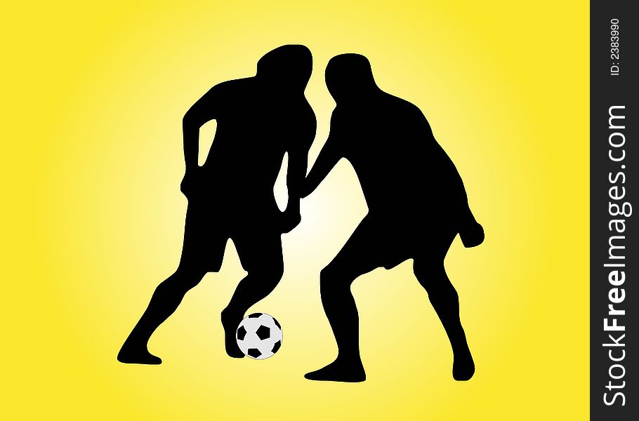 Illustration of two soccer players. Illustration of two soccer players