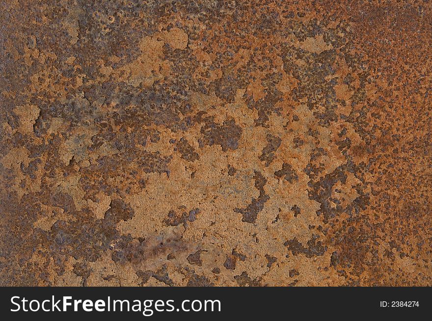 Rusty wall background with lots of texture and varied color