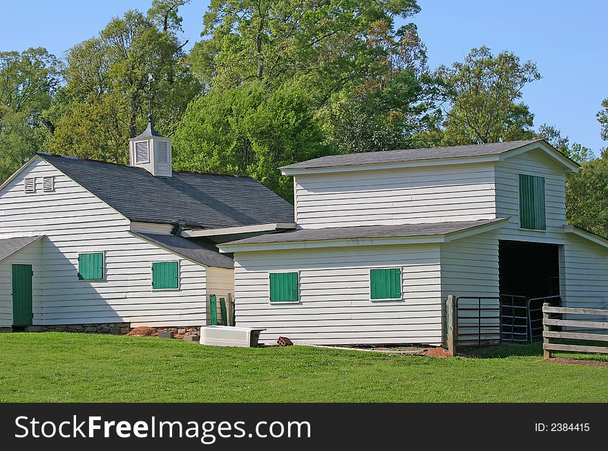 Farmhouse And Barn