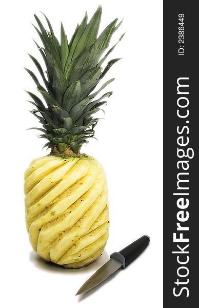 Pineapple With Knife