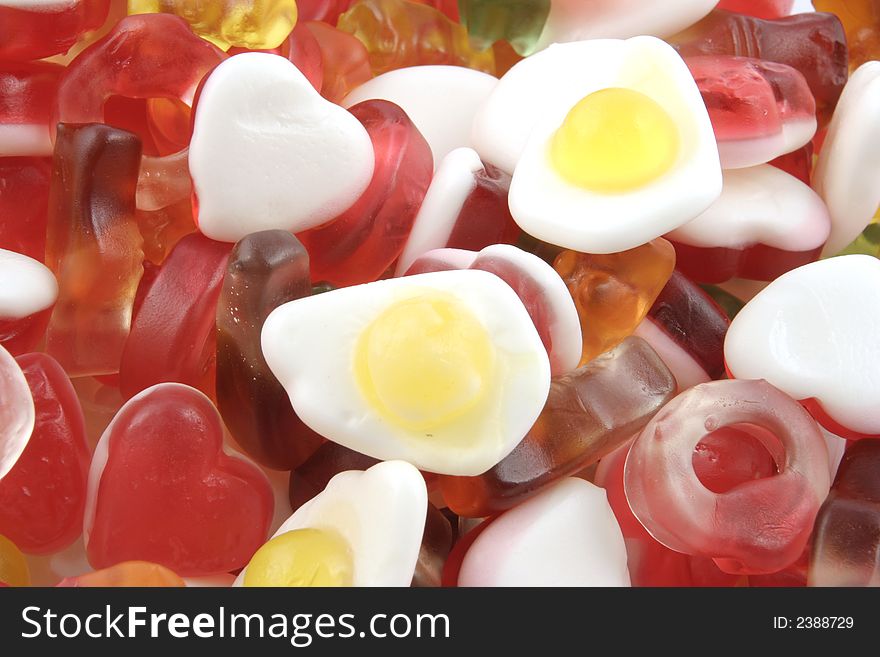 Close up of jelly sweets