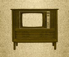 Vintage Television Stock Photo