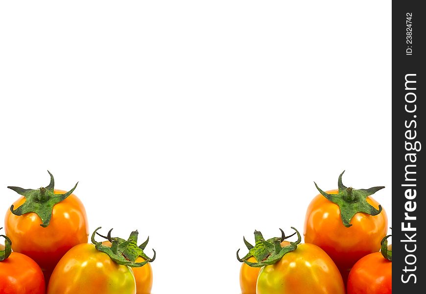 Tomatoes In Two Conner Of Image