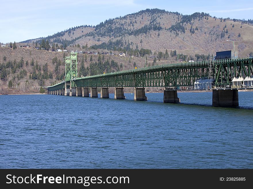 Long Bridge Of Hood River Oregon.