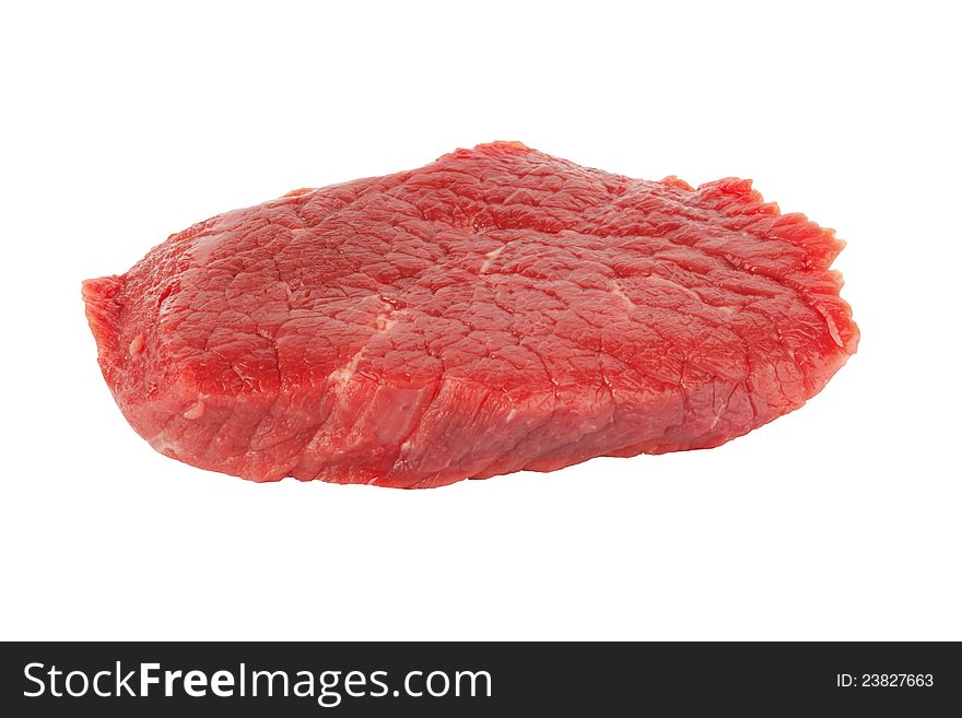 Raw fillet isolated on white background