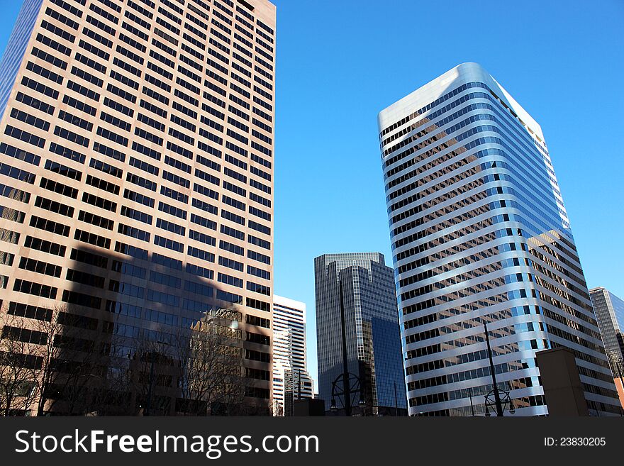 Downtown Scene in Denver on a sunny afternoon. Downtown Scene in Denver on a sunny afternoon