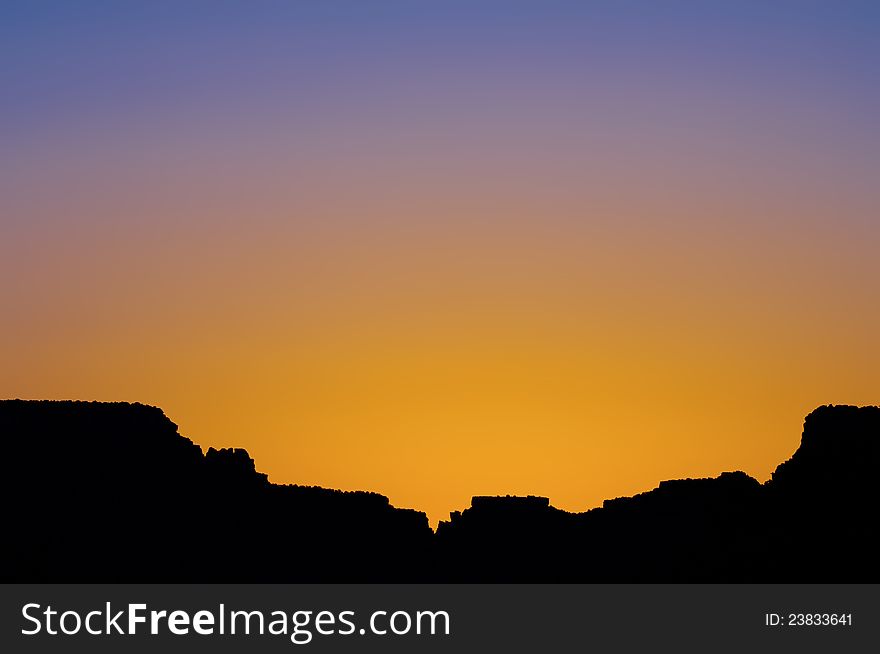 Sunrise in Grand Canyon National Park, Arizona, Usa