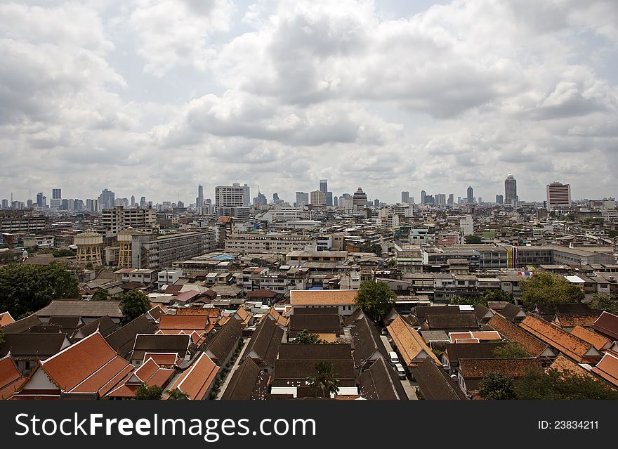 Bangkok city is a major tourist attraction. In Thailand.