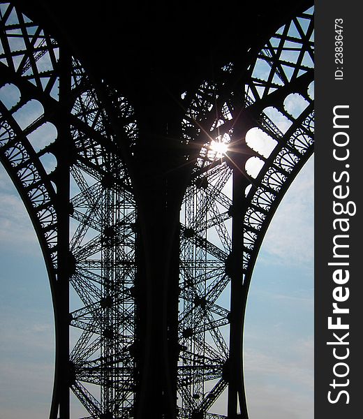 Steel construction Eiffel Tower in Paris