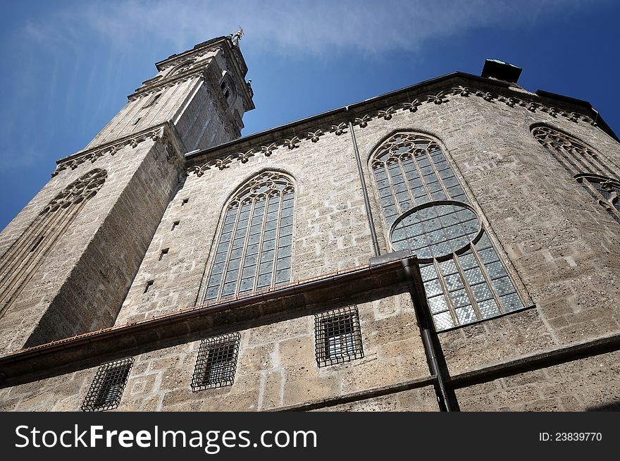 Gothic church details, Salzburg, Austria