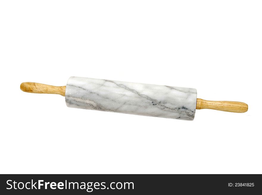 Stone for kitchen rolling pin on a white background. Stone for kitchen rolling pin on a white background