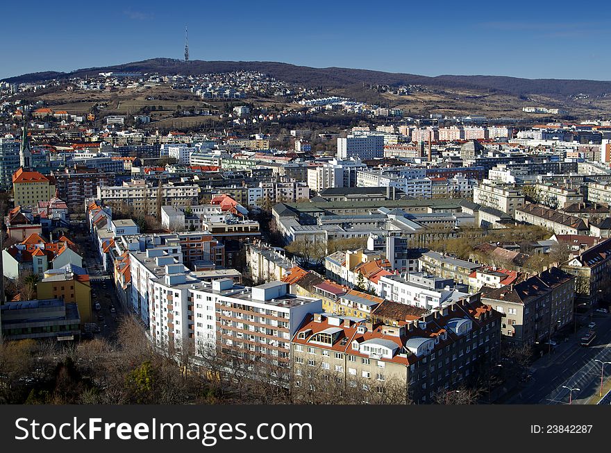 The view on Bratislava city