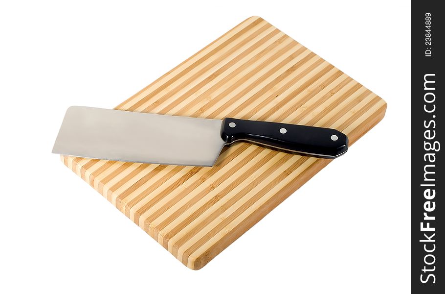 Meat-cleaver And Chopping Board