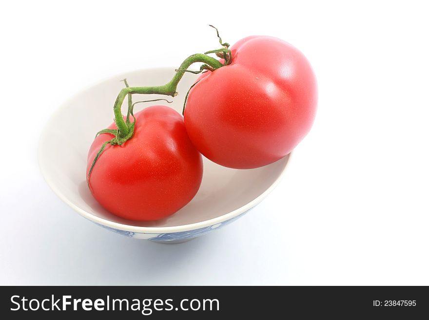 Red Tomatoes Isolated with white background