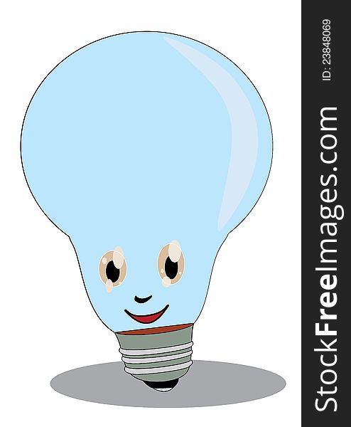 Electrical bulb lamp on cartoon. Electrical bulb lamp on cartoon