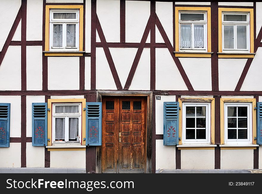 Facade of a half-timbered house, Germany