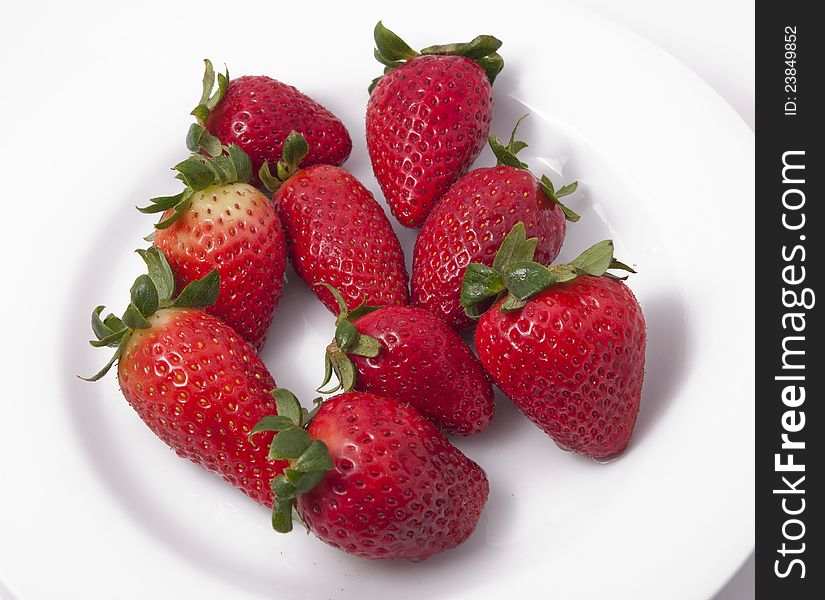 Pile of fresh red strawberries